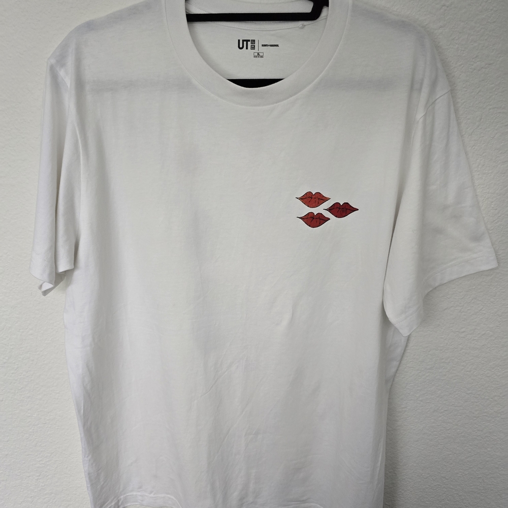 Uniqlo White Tee Kaws+Warhol